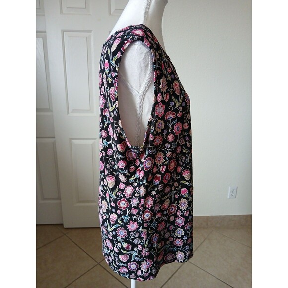 BYdesign Women's Multicolor Floral Print Pullover Blouse Size XL - Picture 3 of 11